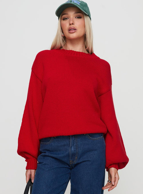 Classy Red Sweater