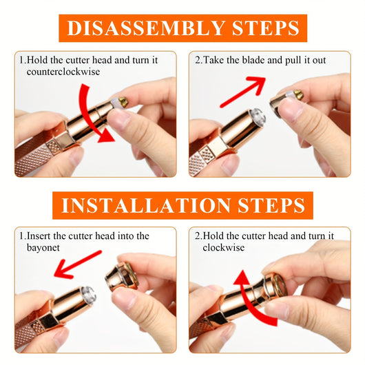 2-in-1 Electric Eyebrow Trimmer & Hair Removal Device