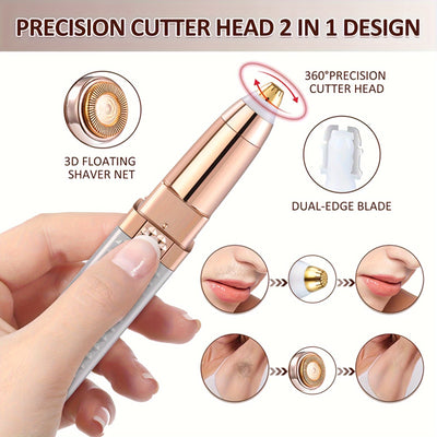 2-in-1 Electric Eyebrow Trimmer & Hair Removal Device