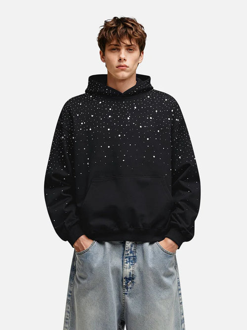 Premium Rhinestone Sparkle Hoodie — Y2K Streetwear | Unisex + Party Ready Look