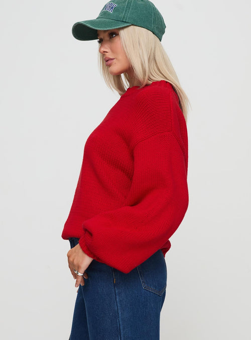 Classy Red Sweater