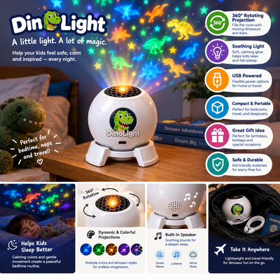 Dinosaur Night Light Projector