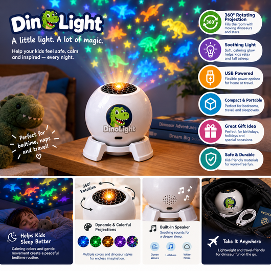 Dinosaur Night Light Projector