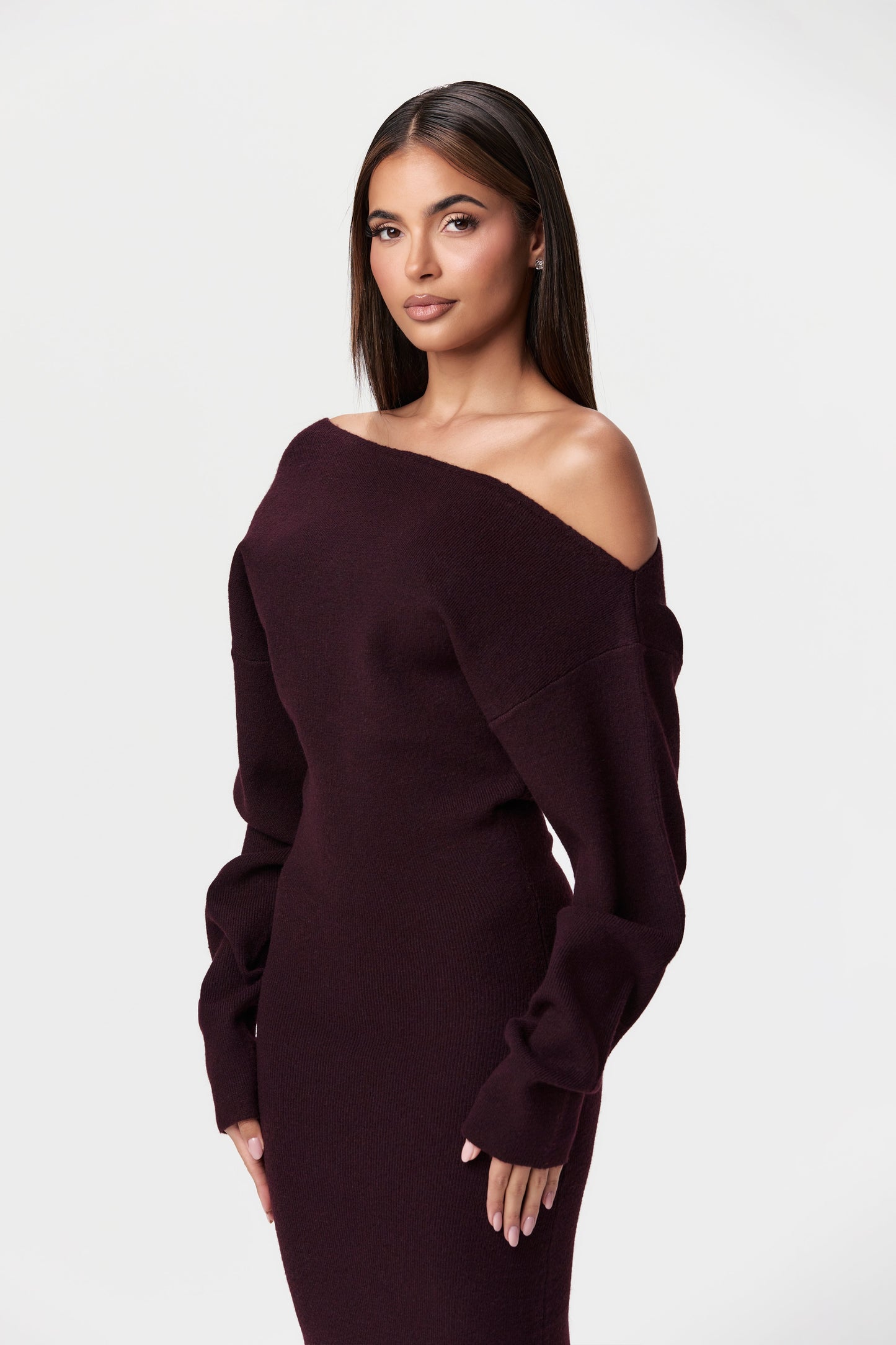 Off-Shoulder Sweater Dress