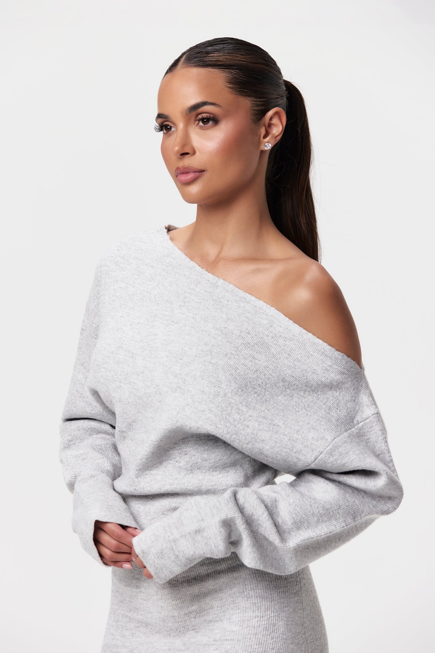 Off-Shoulder Sweater Dress