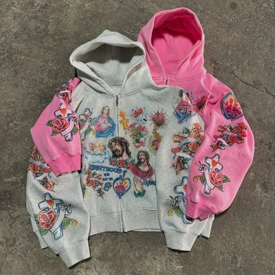 Risen King Graphic Print Hoodie
