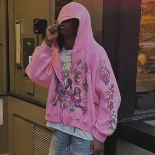 Risen King Graphic Print Hoodie