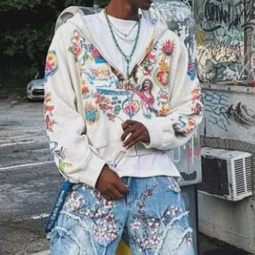 Risen King Graphic Print Hoodie