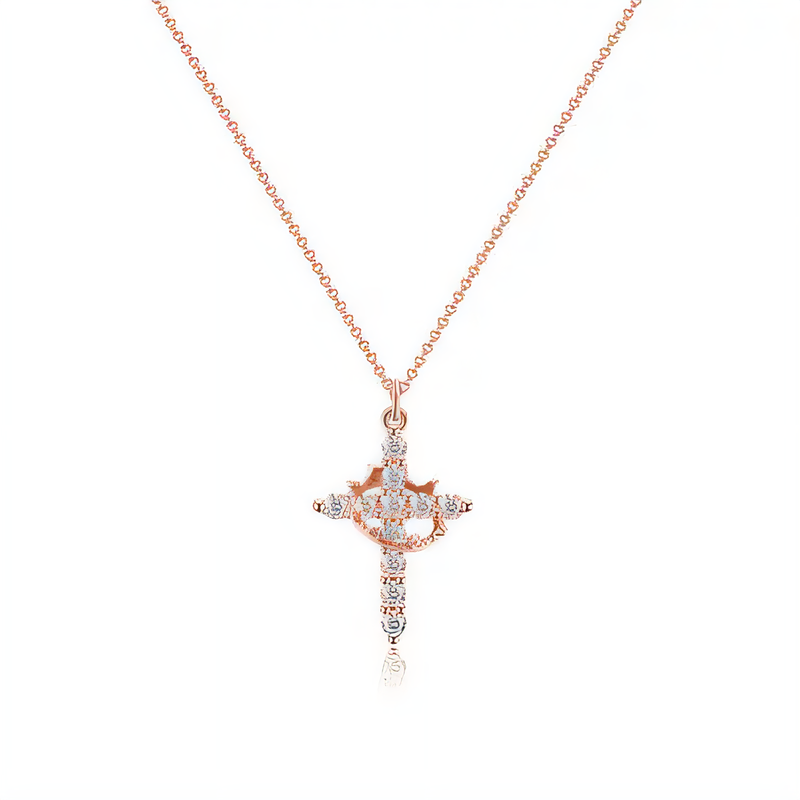 Cross Crown Necklace