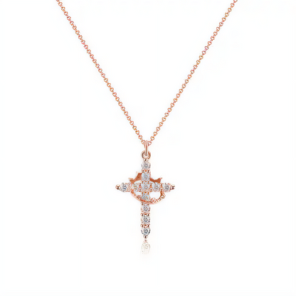 Cross Crown Necklace