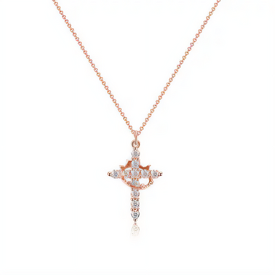 Cross Crown Necklace