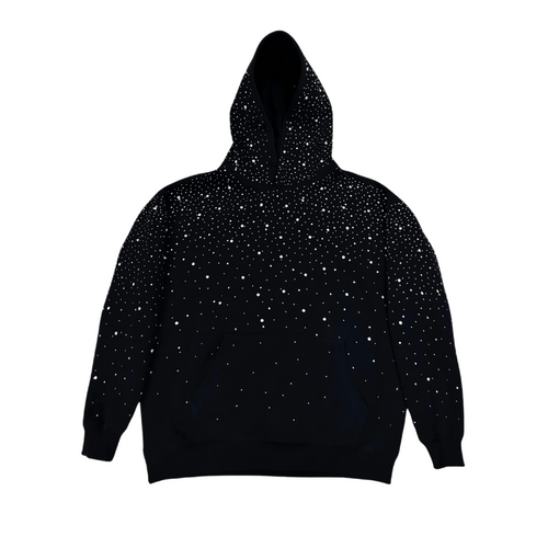 Premium Rhinestone Sparkle Hoodie — Y2K Streetwear | Unisex + Party Ready Look