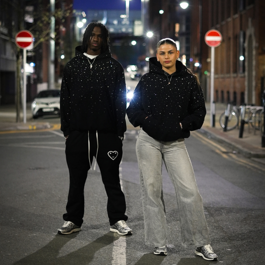 Premium Rhinestone Sparkle Hoodie — Y2K Streetwear | Unisex + Party Ready Look