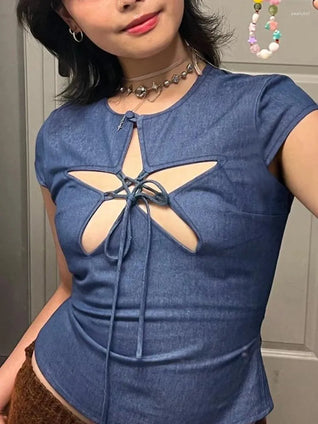 Denim Star Top