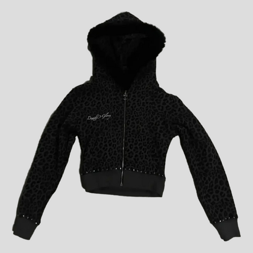 Leopard Print Zip-up Hoodie + Free Sweats