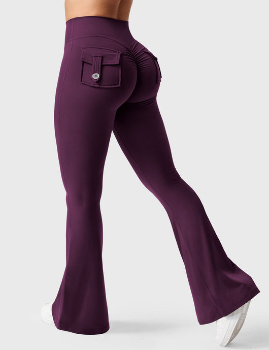 Flared Leggings With Pockets