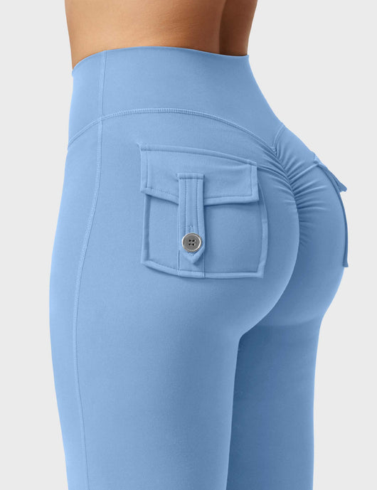 Flared Leggings With Pockets