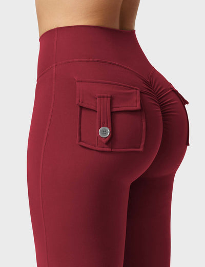 Flared Leggings With Pockets