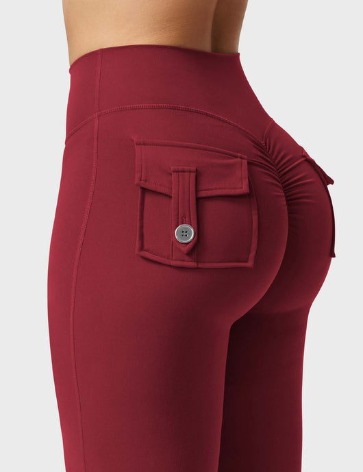 Flared Leggings With Pockets